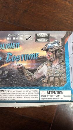 Child Soldier Costume Size XL