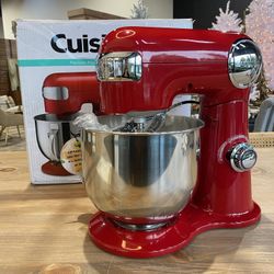 {ONE} Cuisinart 12 sped 5.5 qt stand mix. Color: red. Heavy duty. Overall: 14.17” H x 7.87” W x 14.13” D. Stainless steel bowl. MSRP: $460. Our price: