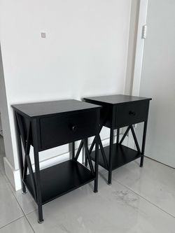 Set of 2 VECELO Nightstands