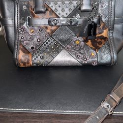 Rare Coach Handbag Quilted Canyon Swagger 27