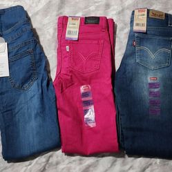 New With Tags Girls LEVI'S Jeans Size 10