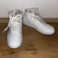 Nike White High-Top Leather Sneakers