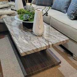 Faux gray marble top