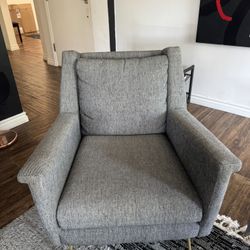 West Elm - Carlo Mid-Century Chair - Metal Legs