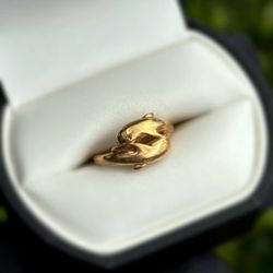Jewelry 14k solid yellow gold dolphin 🐬 ring sz 5.00