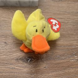 Vintage 1993 beanie baby duck Quackers