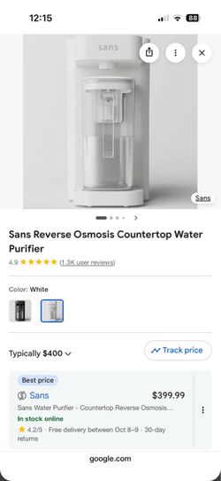 Sans Reverse Osmosis Countertop Water Purifier
