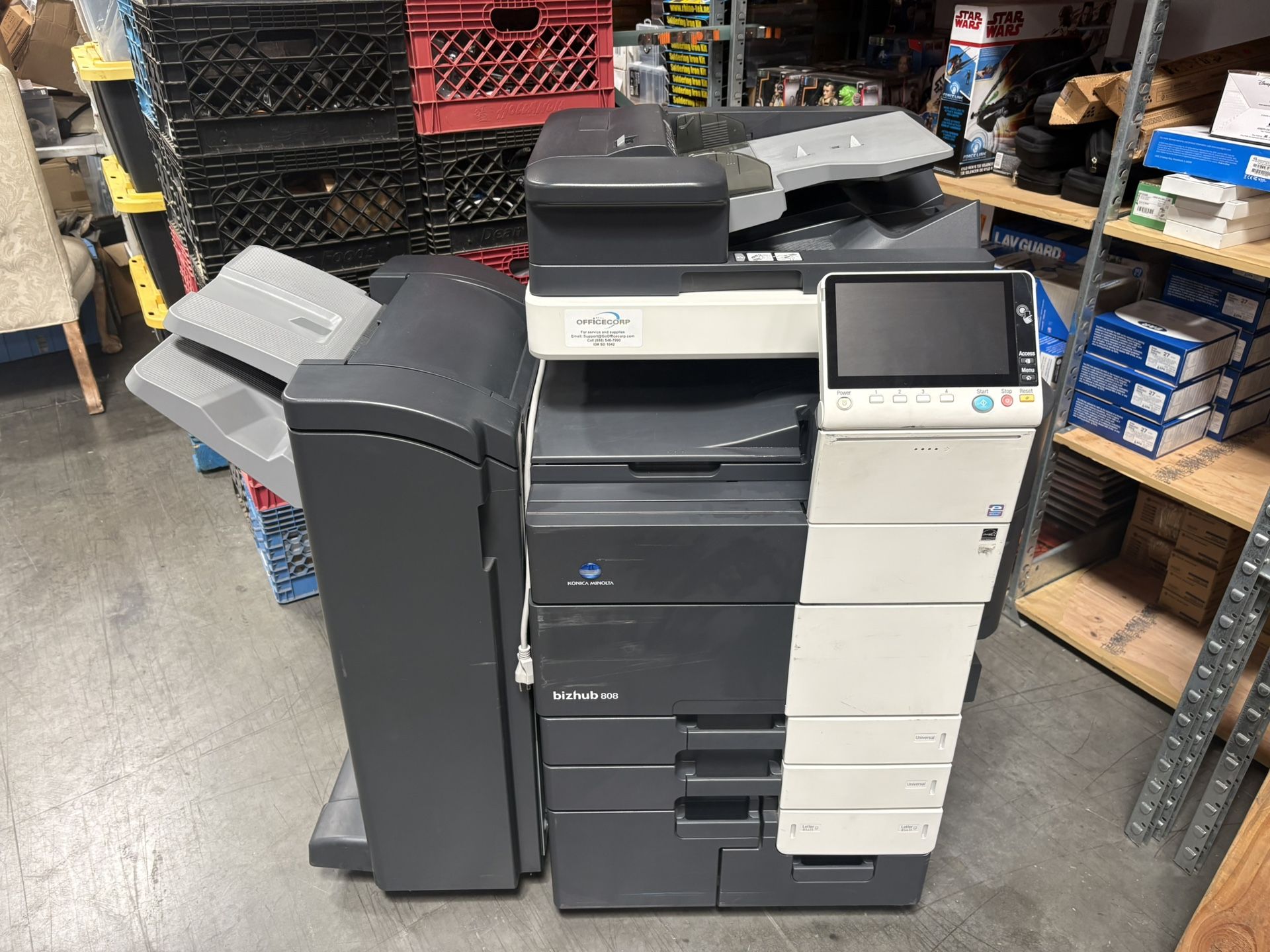 Konica Minolta Bizhub 808 Copier Printer Scanner Finisher