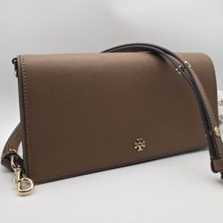 AUTH Tory Burch EMERSON CONVERTIBLE CROSSBODY -157(contact info removed)MOOSE/909- MSRP $448