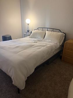 Black Metal Queen Bed Frame