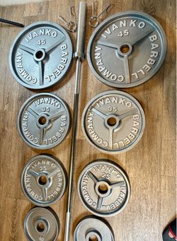 IVANKO’S  Olympic Set [ 5s And 2.5s Dif/Brand] Reconditioned Vintage Cast Iron Weight Plates [NO BAR INCLUDED]
