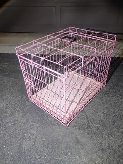 LARGE PINK ANIMAL CAGE CAT DOG KENNEL