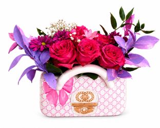 Designer-Inspired Luxury Purse Flower Arrangement