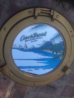 Vintage Bacardi Rum Mirror Sign