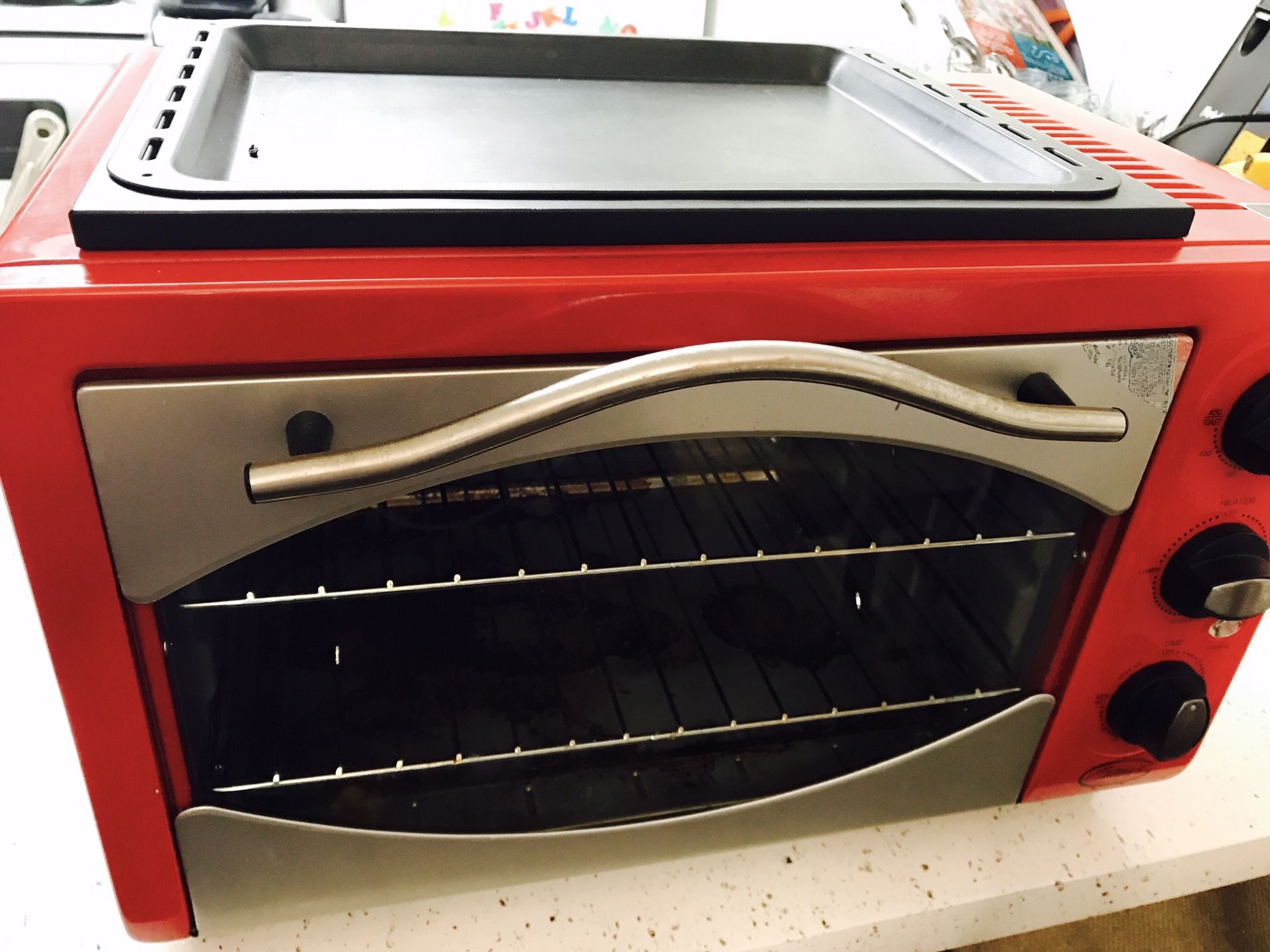 Toaster oven rotisserie,red 10-In-1 Everything Oven by Ginny's