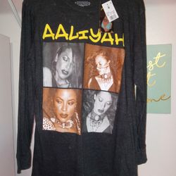 Aaliyah Women's Long Sleeve Shirt Size Medium New With Tags
