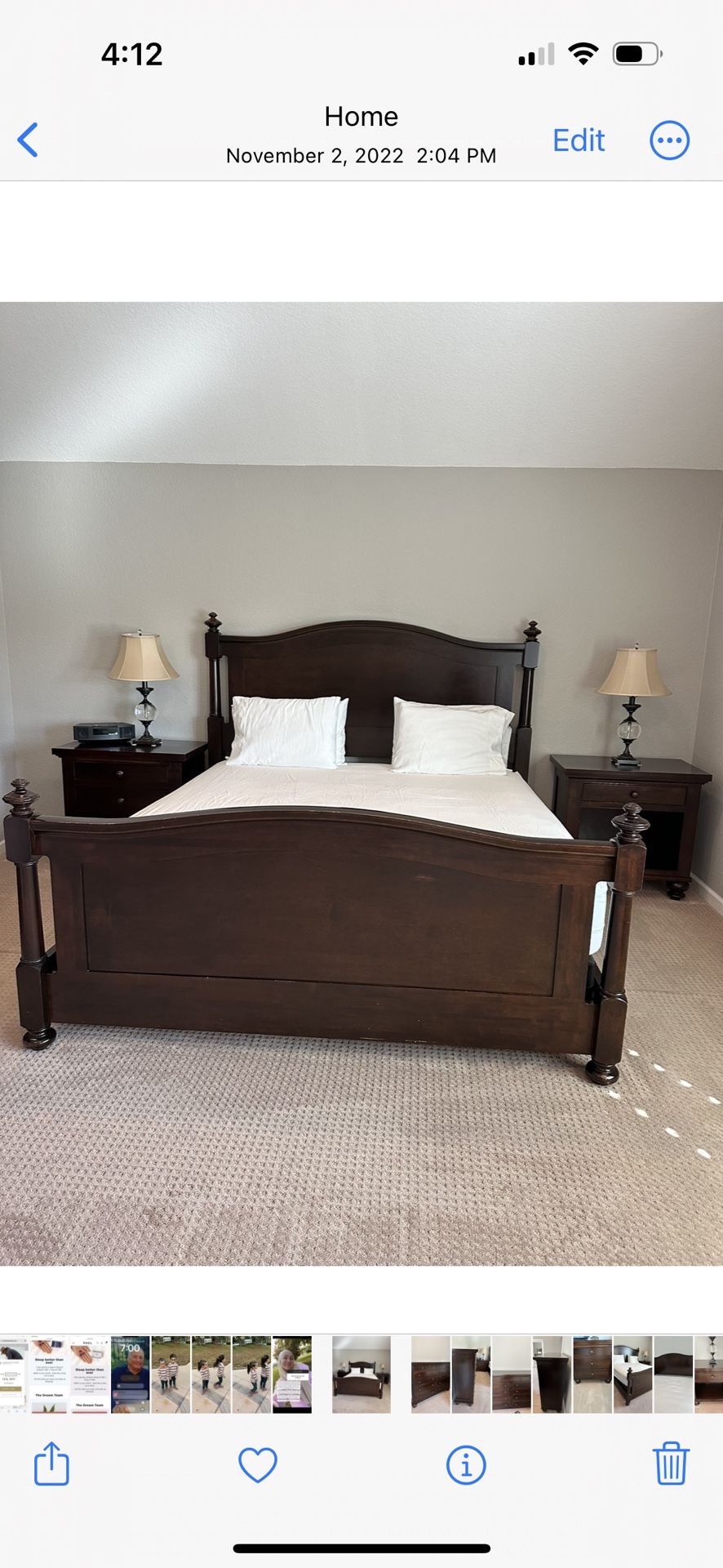 Restoration Hardware Camden king Bed Frame
