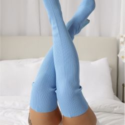 Blue- High Heel Boots 