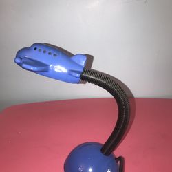 Blue Airplane Shaped Kids Desk Lamp 