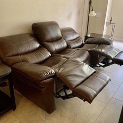 Leather Power Reclining Sofas(used occasionally)