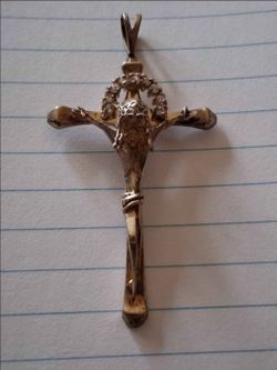 10kt Gold Cross Pendant. 6.78 grams.