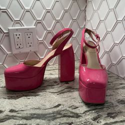 Pink Platform Heels Worn Once 