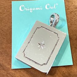  NEW Origami Owl Gratitude Locket Legacy Silver Swarovski Crystal LK2009 Book