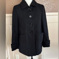 Ambiance Black Pea Coat for Women
