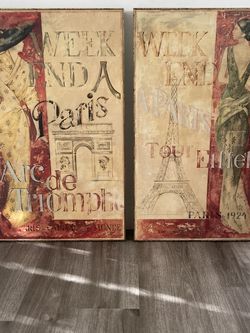 A Weekend au Paris Set: Framed Art Work