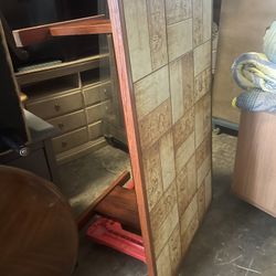Danish tile table with two extensions 