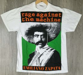 Y2K Rage Against The Machine Emiliano Zapata Double Sided Tee Large