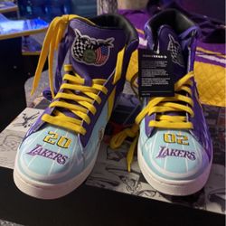 Converse LA Lakers Custom Shoes Size 11.5LA