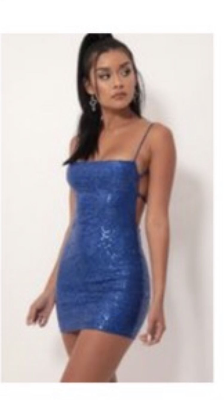 Starstruck Strappy dress in Lapis blue