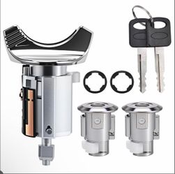Door Lock Cylinder & Ignition Switch W/Keys Compatible With 1(contact info removed) Ford F150 F250 F350 E150 E250