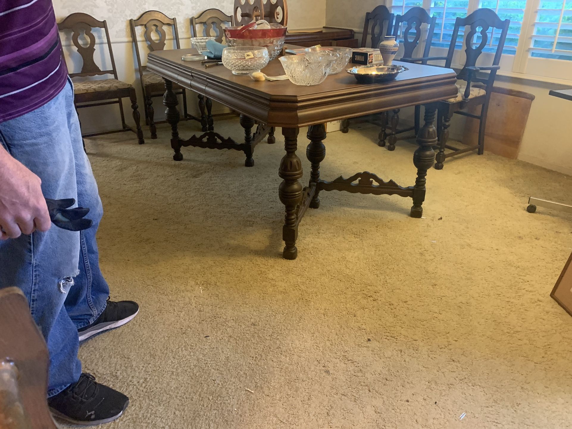 Antique Dining Room Table And Chairs 