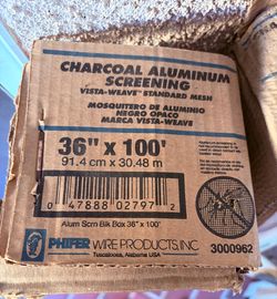 Phifer Charcoal Aluminum Window Screening 36" x 100'