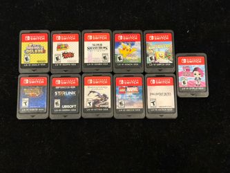 NINTENDO SWITCH GAME CARTRIDGES (LOT of 11)  SUPER MARIO POKÉMON LEGO MARVEL LOL