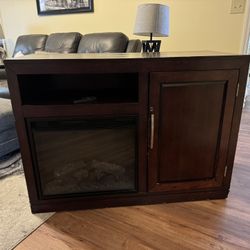 3 In 1 - Dresser, Heater/ Fireplace, Mini Fridge