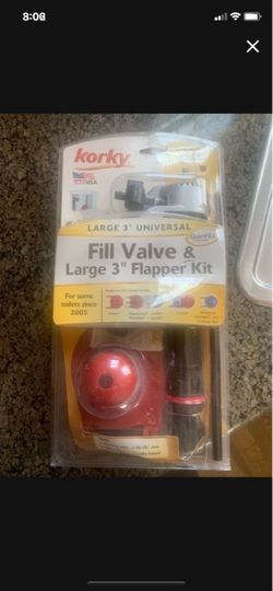 Korky Large 3" Universal Fill Valve & Flapper Kit