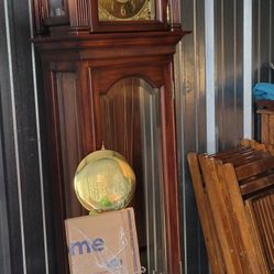 Tall Vintage Heirloom  Grandfather Clock With Receipt