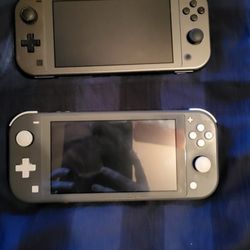 2 Nintendo  Switch Lite, Gray, and Detailed Pokèmon. 