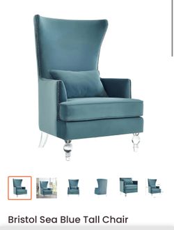 Bristol tall chair sea blue
