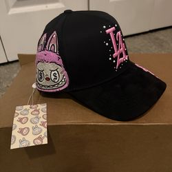Cashed Out Hats Blue or Pink LA Labubu Snapback Hat COLABUBU Black/Blue Brand New with Tags