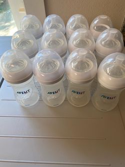 12 Avent Baby Bottles- Size 2