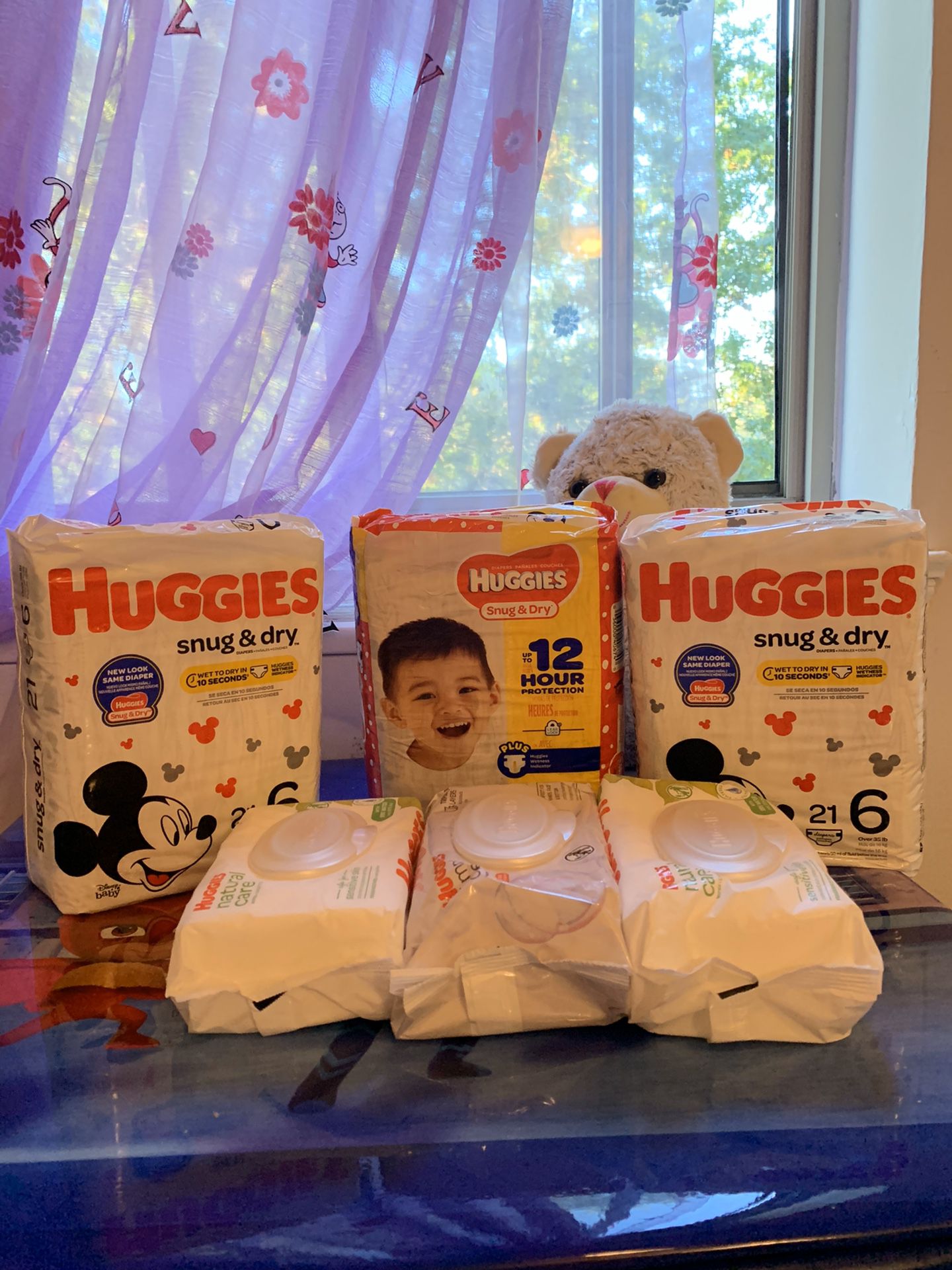 3 diapers number 6 & 3 wipes for only 25$