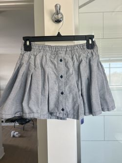 Aerie grey pleated skort with button detail Size XS