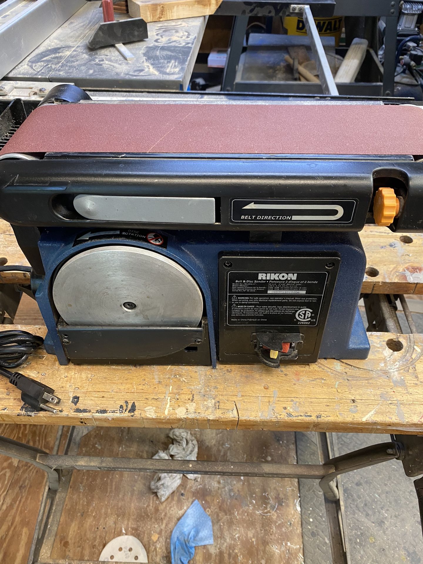 Rikon Belt And Disc Sander 50-112