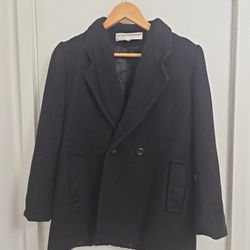 Vintage Black Wool Coat Sz 6