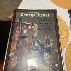 Vintage George Dickel, Merle Haggard Mirror