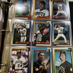 Book of 80s and 90s baseball cards